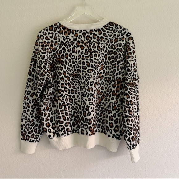 Tahari Crewneck Animal Print Sweater - Picture 8 of 12